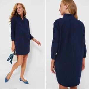 Pomander Place French Navy Polly Shirt Dress Tunic Size M